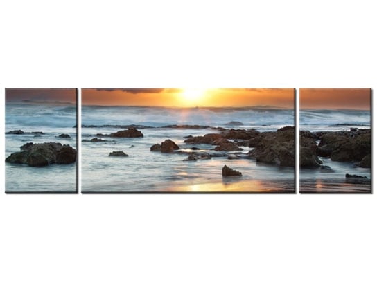 Obraz, Wschód słońca nad oceanem, 3 elementy, 170x50 cm Oobrazy