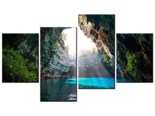 Obraz Wyspa Kefalonia, 4 elementy, 120x70 cm Oobrazy