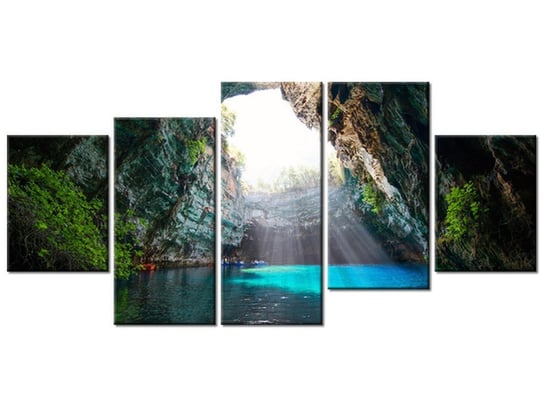 Obraz Wyspa Kefalonia, 5 elementów, 150x70 cm Oobrazy