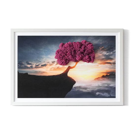 Obraz z Mchem Chrobotkiem - Drzewo nad  przepaścią - 60x40 cm Tulup