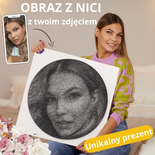 Obraz z nici ze zdjęcia Let's String DonWood