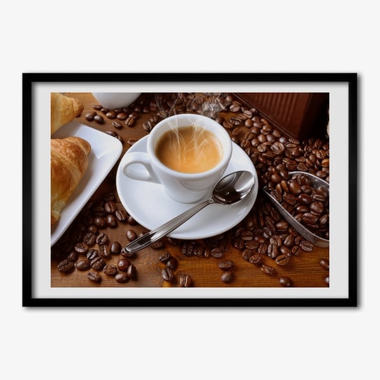 Obraz z ramką TULUP na ścianę Aromatyczna kawa 70x50 cm Tulup