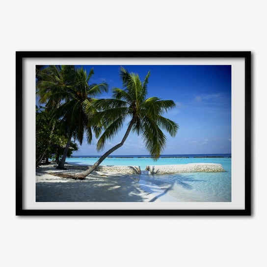 Obraz z ramką TULUP na ścianę Tropikalna plaża 70x50 cm Tulup