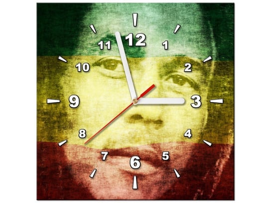 Obraz z zegarem, Bob Marley, 1 element, 30x30 cm Oobrazy