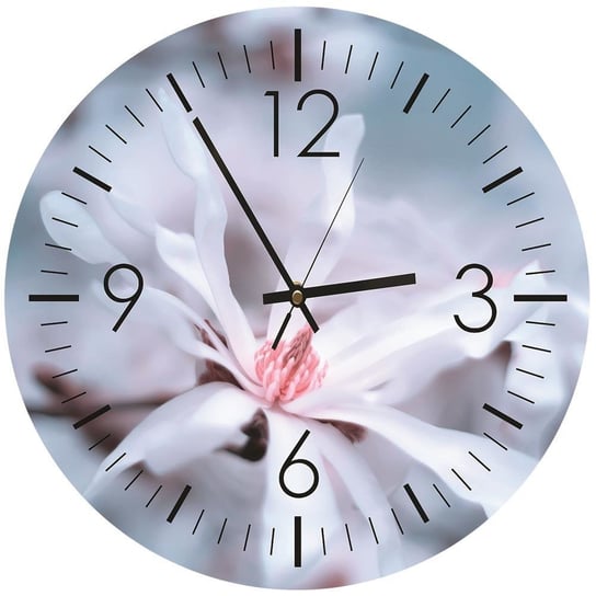 Obraz z zegarem FEEBY, Biały kwiat, 60x60 cm Feeby