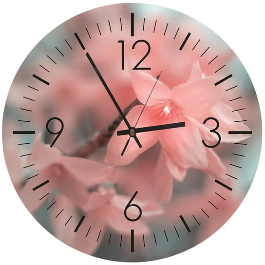 Obraz z zegarem FEEBY, Różowy czas, 80x80 cm Feeby
