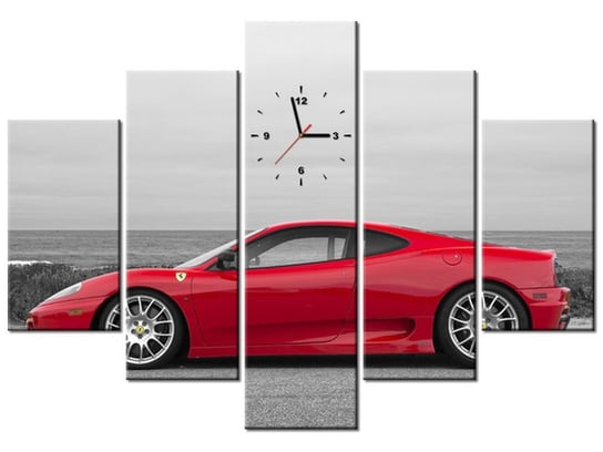 Obraz z zegarem, Ferrari 360 CS- Axion23, 5 elementów, 150x105 cm Oobrazy