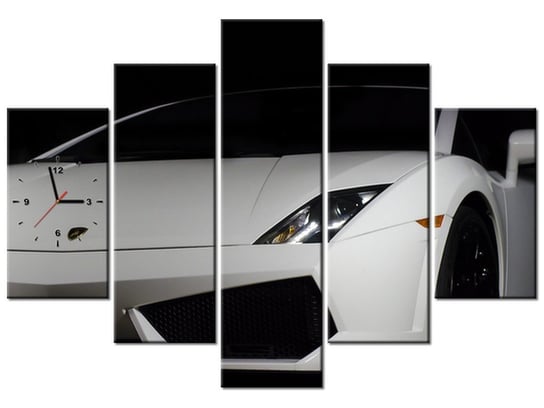 Obraz z zegarem, Lamborghini Gallardo - Brett Levin, 5 elementów, 150x105 cm Oobrazy