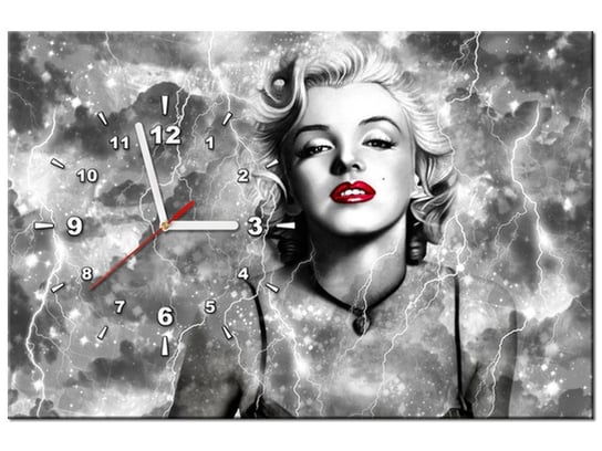 Obraz z zegarem, Marylin Monroe elektryzuje, 1 element, 60x40 cm Oobrazy