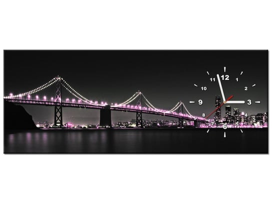 Obraz z zegarem, Most w San Francisco - Tanel Teemusk, 1 element, 100x40 cm Oobrazy