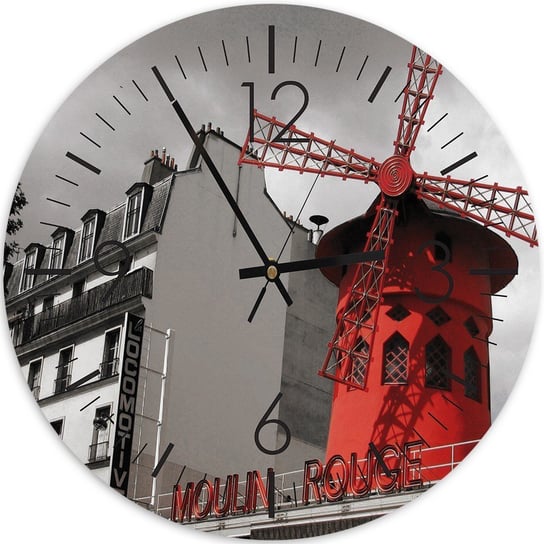 Obraz Z Zegarem, Moulin Rouge - 40X40 Inna marka