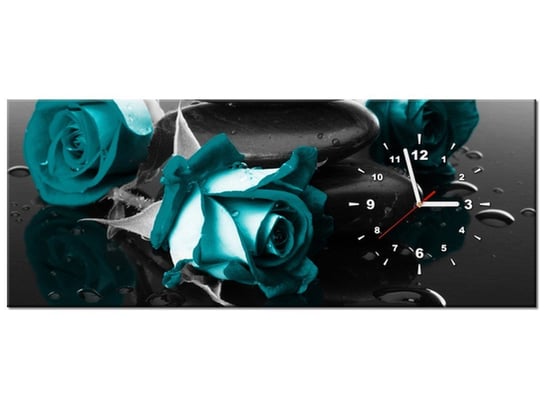 Obraz z zegarem, Roses and spa, 100x40 cm Oobrazy