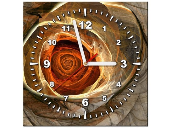 Obraz z zegarem, Świetlista róża, 30x30 cm Oobrazy