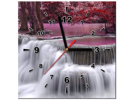 Obraz z zegarem, Wodospad Dong Pee Sua, 30x30 cm Oobrazy