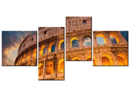Obraz Zabytek w Rzymie, 4 elementy, 140x70 cm Oobrazy
