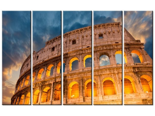 Obraz Zabytek w Rzymie, 5 elementów, 100x63 cm Oobrazy