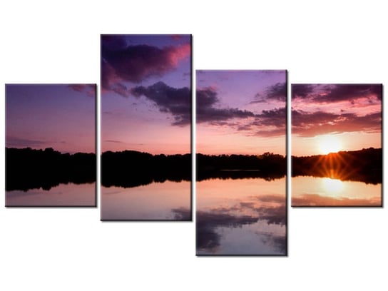 Obraz Zachód słońca, 4 elementy, 120x70 cm Oobrazy