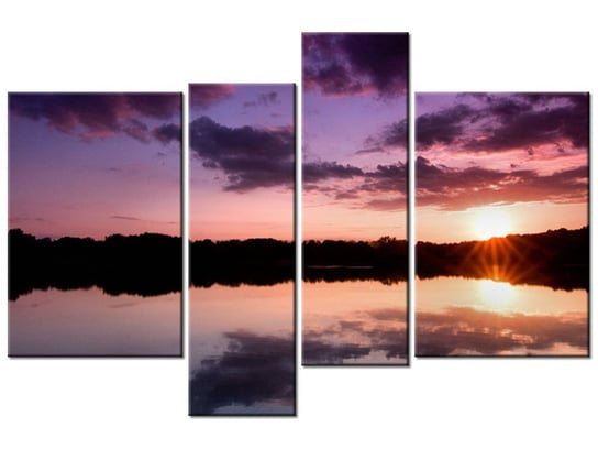 Obraz Zachód słońca, 4 elementy, 130x85 cm Oobrazy
