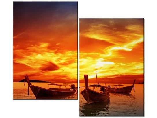 Obraz Zachód słońca nad Tajlandią, 2 elementy, 80x70 cm Oobrazy