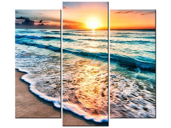 Obraz Zachód słońca w Cancun, 3 elementy, 90x80 cm Oobrazy