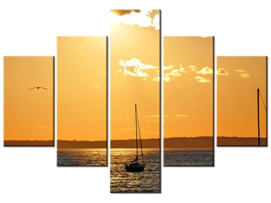 Obraz Żaglówki nad jeziorem - Archer10, 5 elementów, 100x70 cm Oobrazy