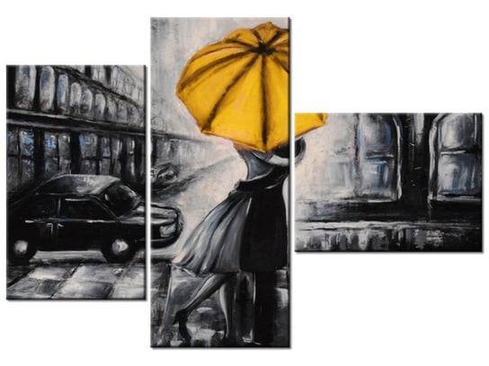Obraz Zakochani i parasolka, 3 elementy, 100x70 cm Oobrazy