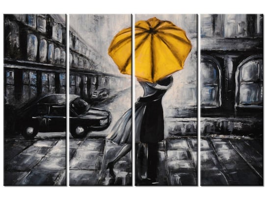 Obraz Zakochani i parasolka, 4 elementy, 120x80 cm Oobrazy
