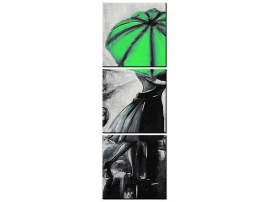 Obraz Zakochani i zieleń, 3 elementy, 30x90 cm Oobrazy