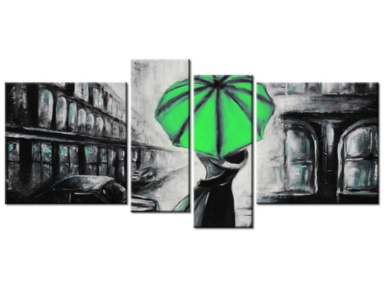 Obraz Zakochani i zieleń, 4 elementy, 120x55 cm Oobrazy