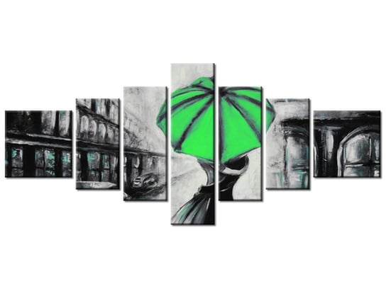 Obraz Zakochani i zieleń, 7 elementów, 160x70 cm Oobrazy