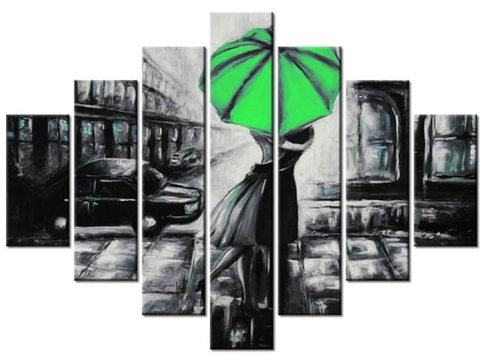 Obraz Zakochani i zieleń, 7 elementów, 210x150 cm Oobrazy