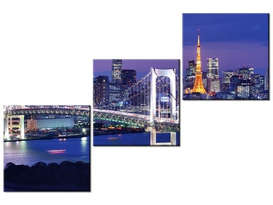 Obraz Zatoka Tokijska, 3 elementy, 120x80 cm Oobrazy