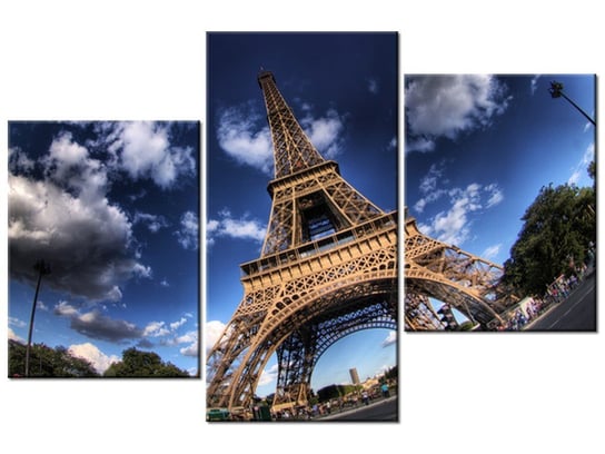 Obraz, Zdjęcie Wieży Eiffla, 3 elementy, 90x60 cm Oobrazy