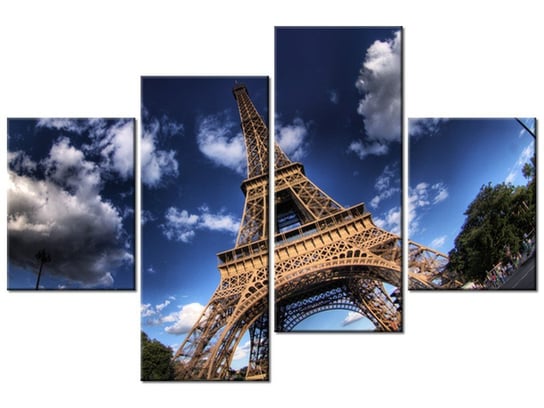 Obraz, Zdjęcie Wieży Eiffla, 4 elementy, 120x80 cm Oobrazy