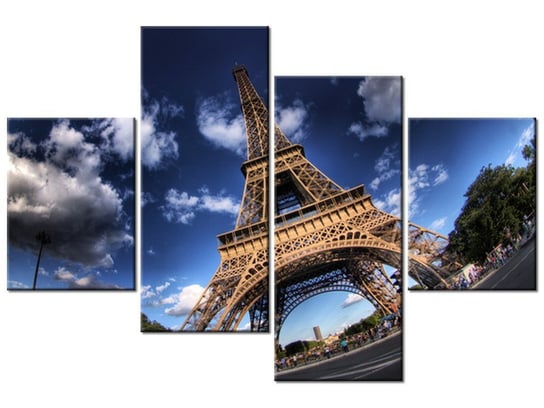 Obraz Zdjęcie Wieży Eiffla, 4 elementy, 120x80 cm Oobrazy