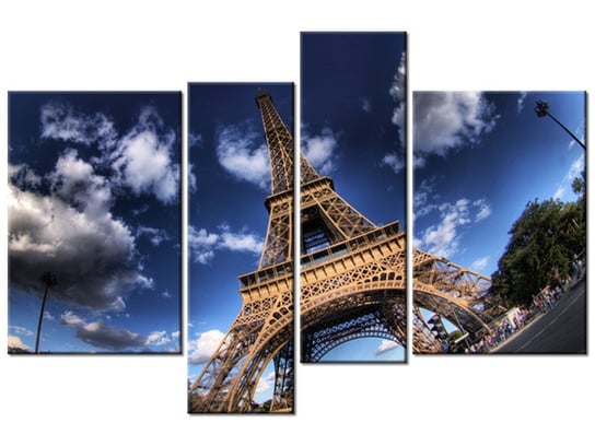 Obraz Zdjęcie Wieży Eiffla, 4 elementy, 130x85 cm Oobrazy