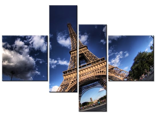 Obraz Zdjęcie Wieży Eiffla, 4 elementy, 130x90 cm Oobrazy