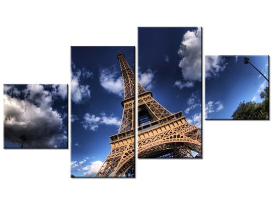 Obraz Zdjęcie Wieży Eiffla, 4 elementy, 160x90 cm Oobrazy