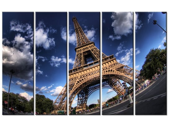 Obraz Zdjęcie Wieży Eiffla, 5 elementów, 100x63 cm Oobrazy