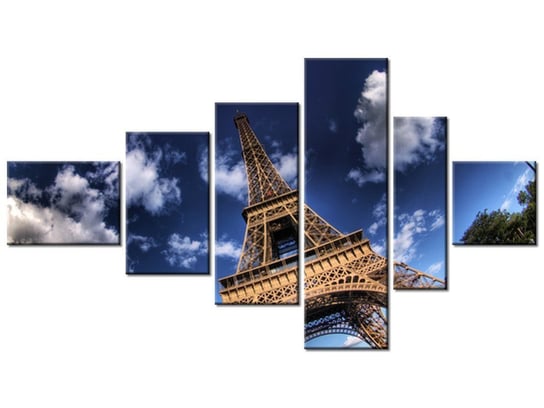 Obraz Zdjęcie Wieży Eiffla, 6 elementów, 180x100 cm Oobrazy