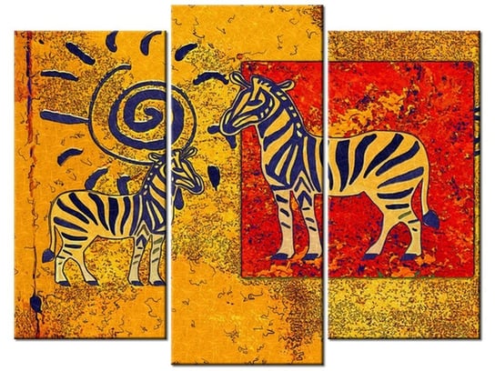 Obraz Zebra afrykańska, 3 elementy, 90x70 cm Oobrazy