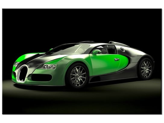 Obraz Zielone Bugatti Veyron, 120x80 cm Oobrazy