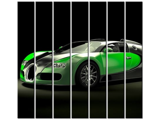 Obraz Zielone Bugatti Veyron, 7 elementów, 210x195 cm Oobrazy