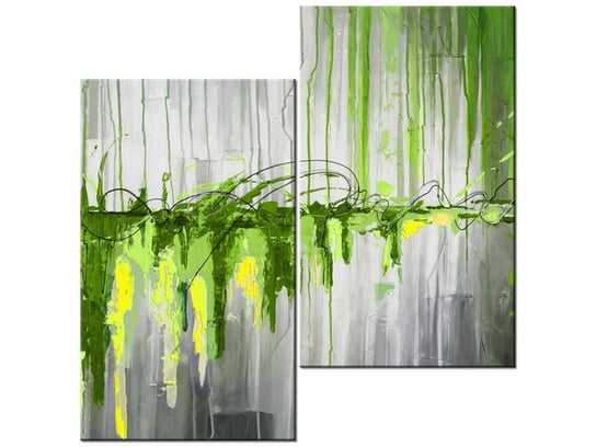 Obraz Zielony wodospad, 2 elementy, 60x60 cm Oobrazy
