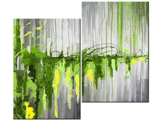 Obraz Zielony wodospad, 2 elementy, 80x70 cm Oobrazy