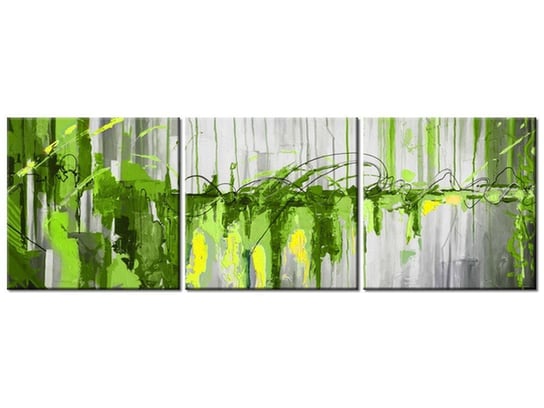 Obraz Zielony wodospad, 3 elementy, 150x50 cm Oobrazy