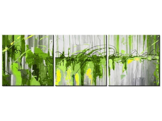 Obraz Zielony wodospad, 3 elementy, 90x30 cm Oobrazy