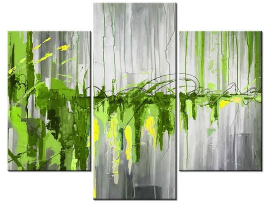 Obraz Zielony wodospad, 3 elementy, 90x70 cm Oobrazy