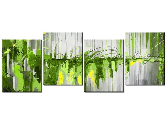 Obraz Zielony wodospad, 4 elementy, 120x45 cm Oobrazy