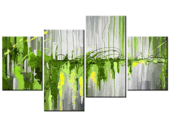 Obraz Zielony wodospad, 4 elementy, 120x70 cm Oobrazy